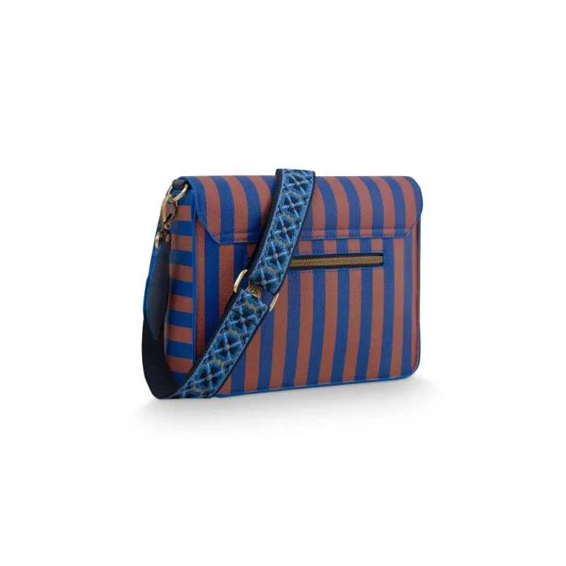 Pip Studio Fenna Stripe Cross Body kabelka, modrá