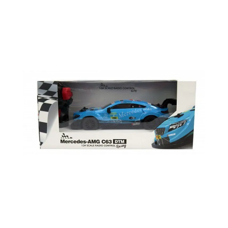Mercedes-AMG C63 DTM, licencovaný model 1:24, ovladač pro praváky/leváky, 100% RTR