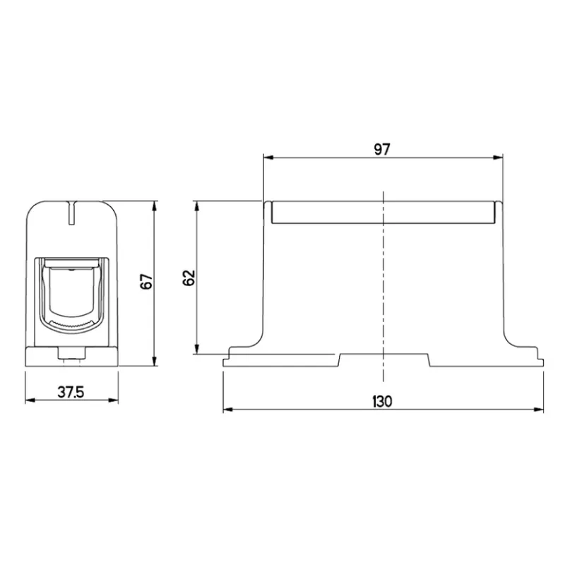 ELEMAN Svorka univerzálna UK 240/1 A, 425A, 1x240mm2 1pól., AL/CU, krytá, sivá, na DIN a Montážnu dosku