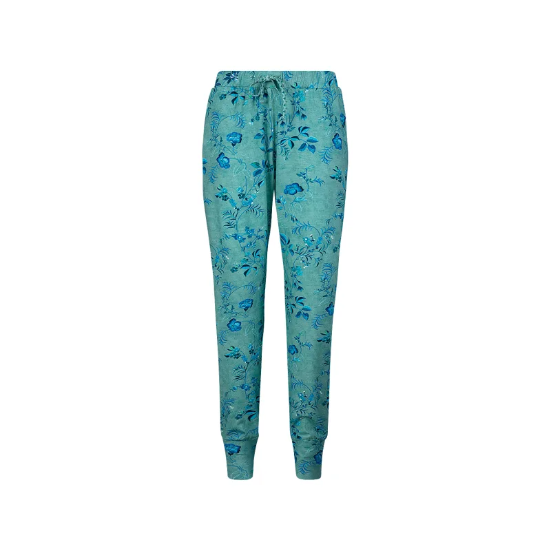 Pip Studio Bobien dlouhé kalhoty Tokyo Blossom, zelené