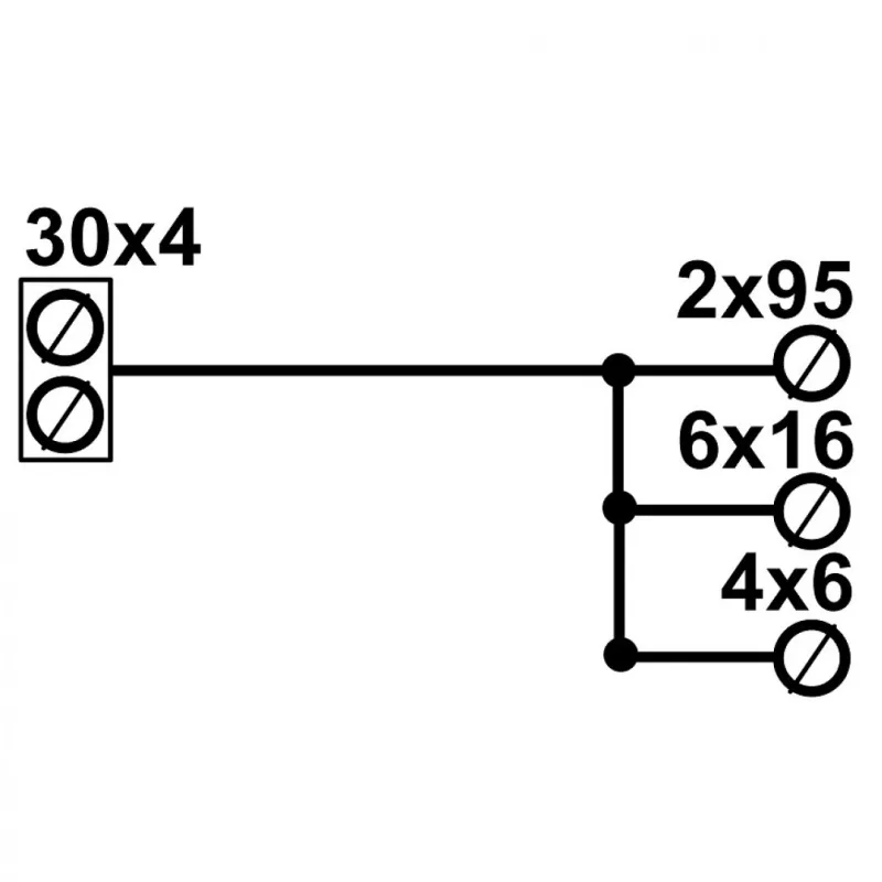 Elektro Bečov Ekvipotenciálna svorkovnica EPS 2 s krytom 4x6 6x16 2x95mm2 (hnedá gobi) I223507