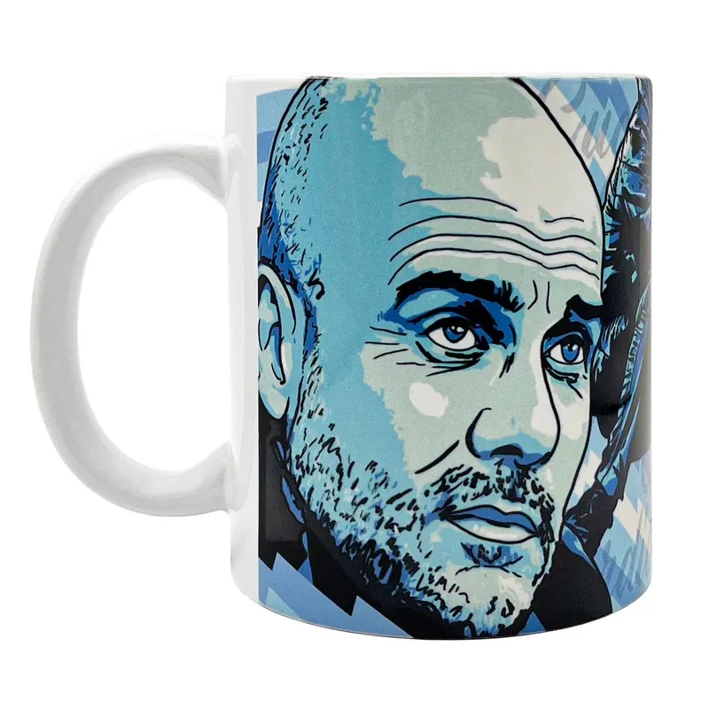Manchester City Pep Guardiola hrnček bledomodrý - SKLADOM