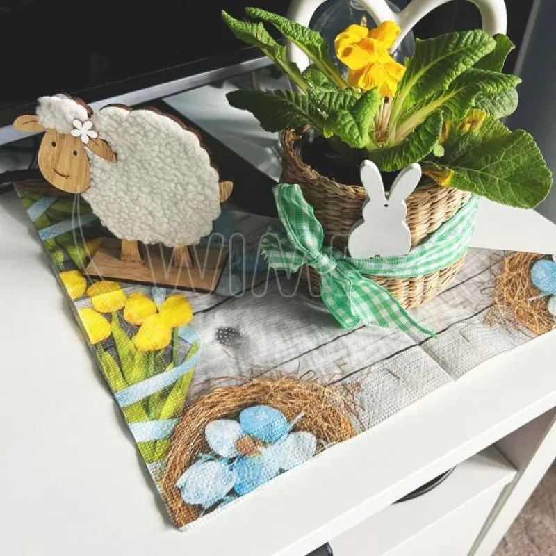 Velikonoční ubrousky 3-vrstvé 33 x 33 cm (PAP - FSC Mix), 20 ks (83072 - CH3N)