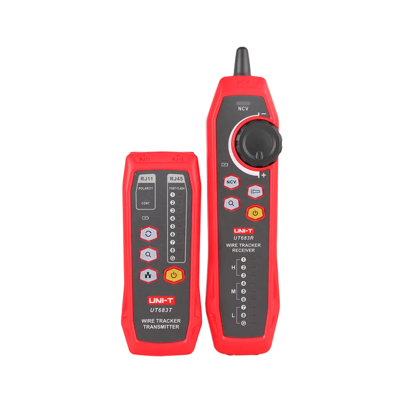 Vyhľadávač párov vodičov káblov Uni-T UT683KI RJ11 a RJ45 MIE0457