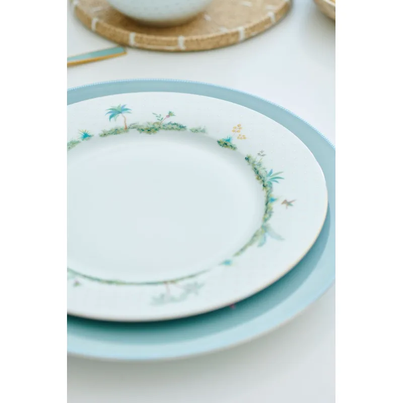 Pip Studio Jolie dots gold, talíř ∅26,5cm, bílý
