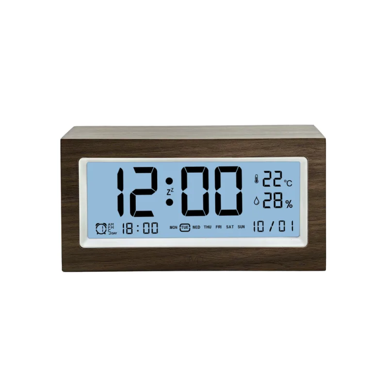 JVD Svítící digitální hranatý budík JVD SB2896 v imitaci dřeva