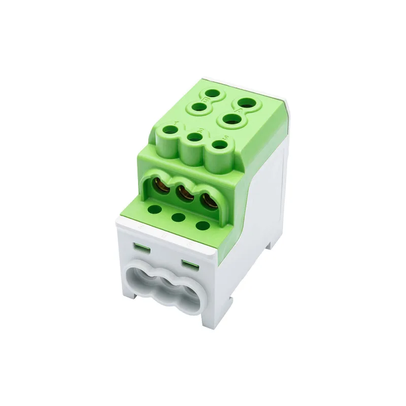 SIMBLOCK Rozbočovacia svorka 70mm2 SDB 200 zelená Al/Cu vstup 1x70mm2 výstup 6x16mm2 a 1x35mm2