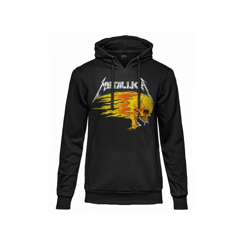Metallica Flaming Skull mikina čierna pánska