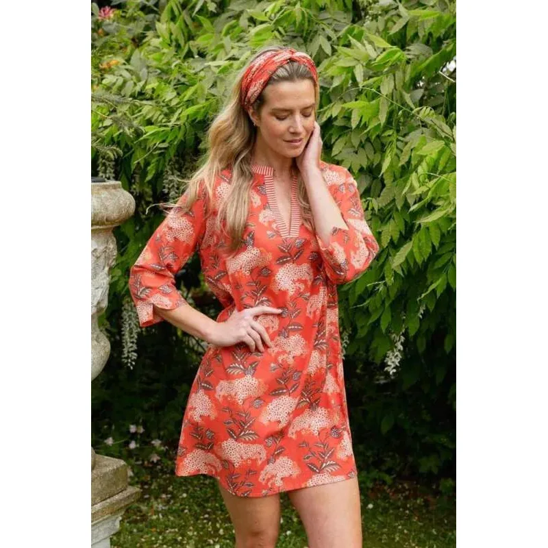 Pip Studio Deirdre tunika Flora Firenze, coral