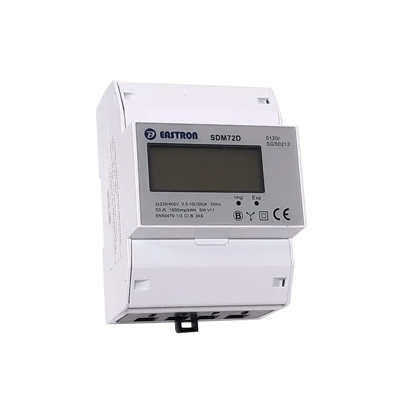 Elektromer 3F na DIN lištu trojfázový digitálny VCX EASTRON SDM72 D MID 100A