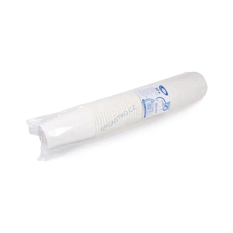 Papírový kelímek bílý 330 ml, L (Ø 80 mm) [50 ks] (76233 - P10A)