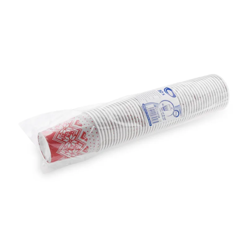 Papírový kelímek "Zimní období" 280 ml, M (Ø 80 mm) [50 ks] (75728) CH2N