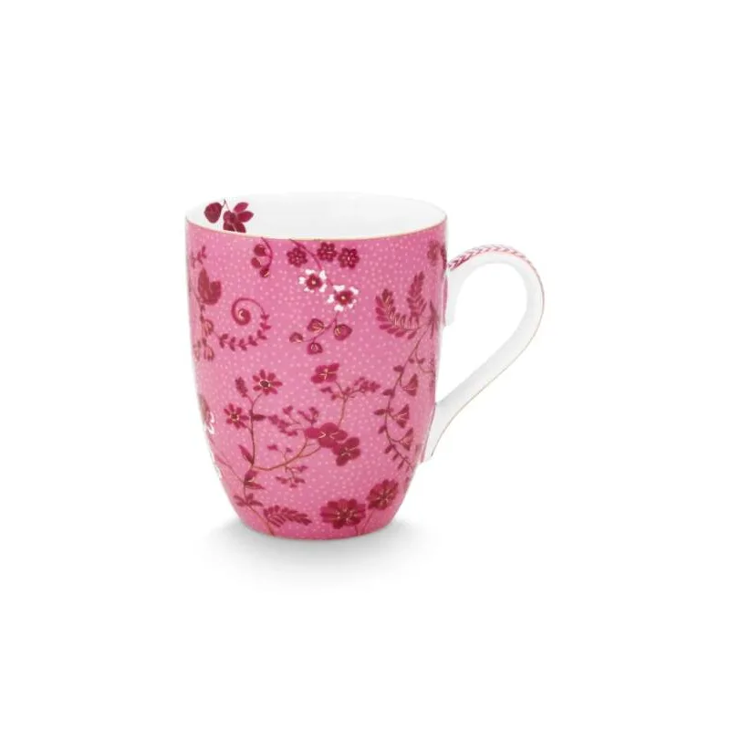 Pip Studio Jolie Flowers sada 2 ks hrnků 350ml, růžová