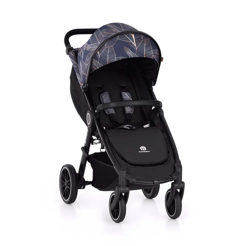 PETITE&MARS kočík Street+ RWS black + strieška limited 100 palmtree