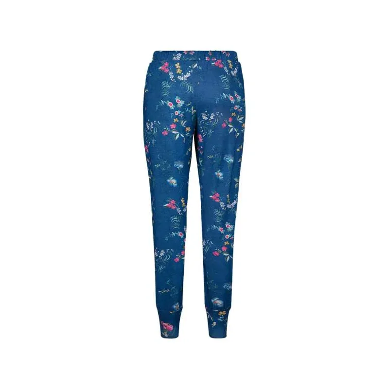 Pip Studio Bobien dlouhé kalhoty Tokyo Blossom, modré
