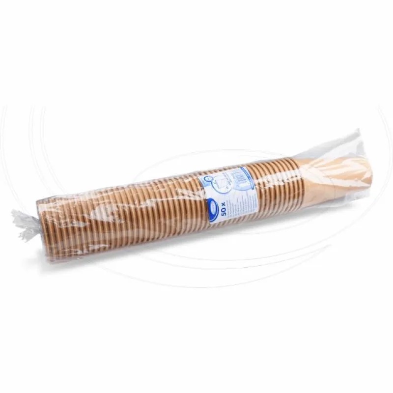 Papírový kelímek hnědý 330 ml, L (Ø 80 mm) [50 ks] (76433-12N)