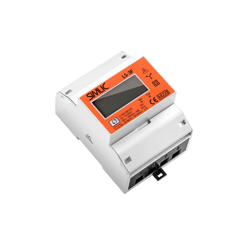 SIMLIC Digitálny elektromer LS-3F (3-fázový, digitálny, 4-modulový) s funkciou resetu, MID 100A