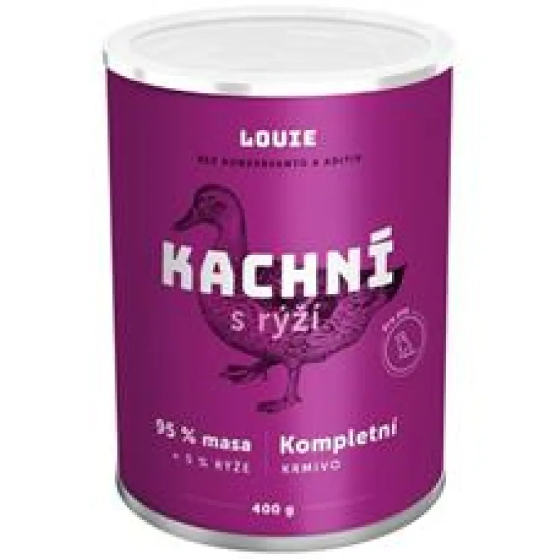 Louie konz. pro psy kachní s rýží 400 g