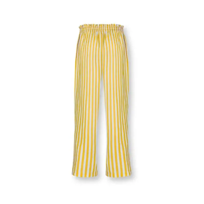 Pip Studio Bernice Dlouhé kalhoty Sumo Stripe, žluté