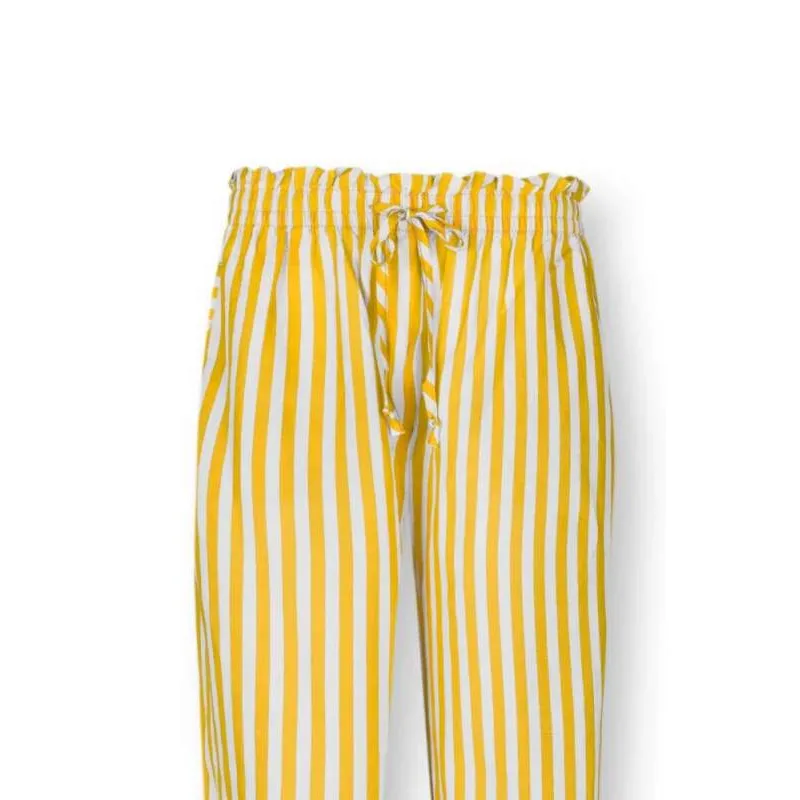 Pip Studio Bernice Dlouhé kalhoty Sumo Stripe, žluté