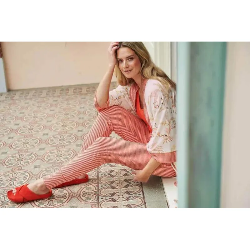 Pip Studio Bobien dlouhé kalhoty Little Sumo Stripe, coral