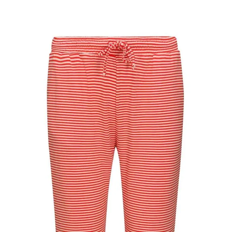 Pip Studio Bobien dlouhé kalhoty Little Sumo Stripe, coral