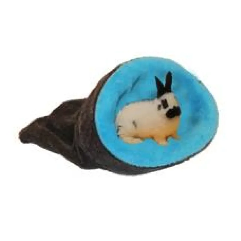 Marysa pelíšek 2v1 mini pro hlodavce/fretky, tmavě šedý/modrý