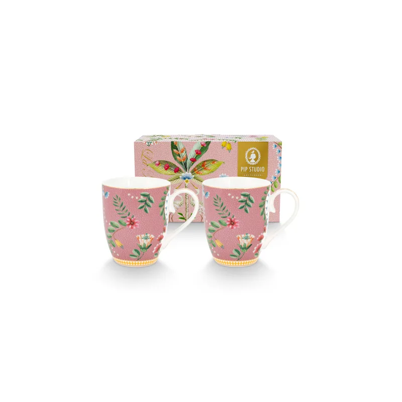 Pip Studio La Majorelle sada 2 hrnků 350ml, růžová
