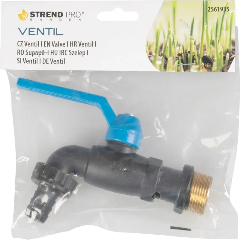 Ventil Strend Pro, záhradný, čierny, 3/4", Nylon