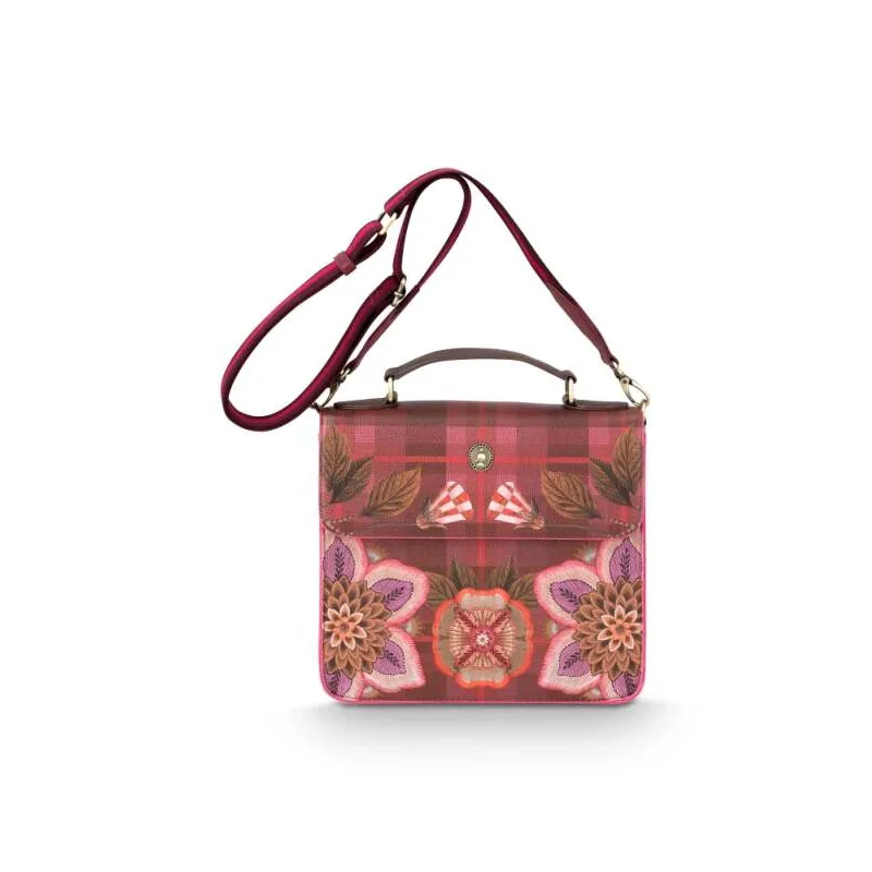 Pip Studio Flores Felices cross body kabelka, červená