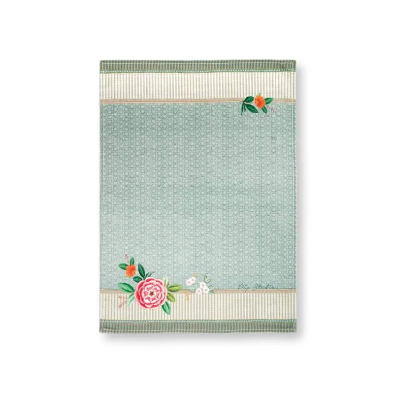 Pip Studio Blushing Birds utěrka 50x70cm, khaki