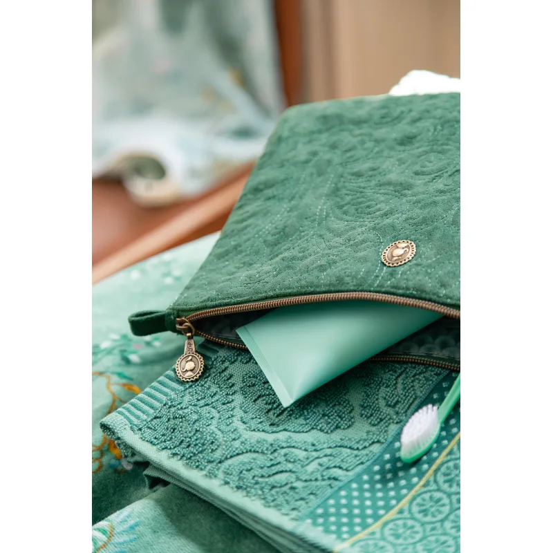 Pip Studio sametové pouzdro Velvet Quilted, zelené