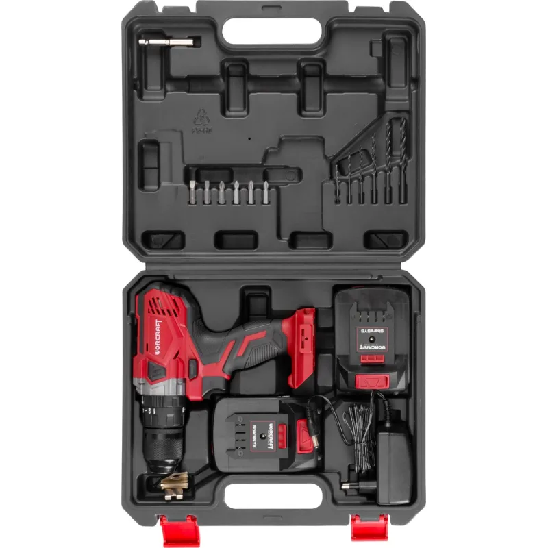 Skrutkovač Worcraft CHD-S20LiWB ShareSYS, 20V, 2x Li-ion 2.0 Ah, bezuhlíkový, SET v kufri