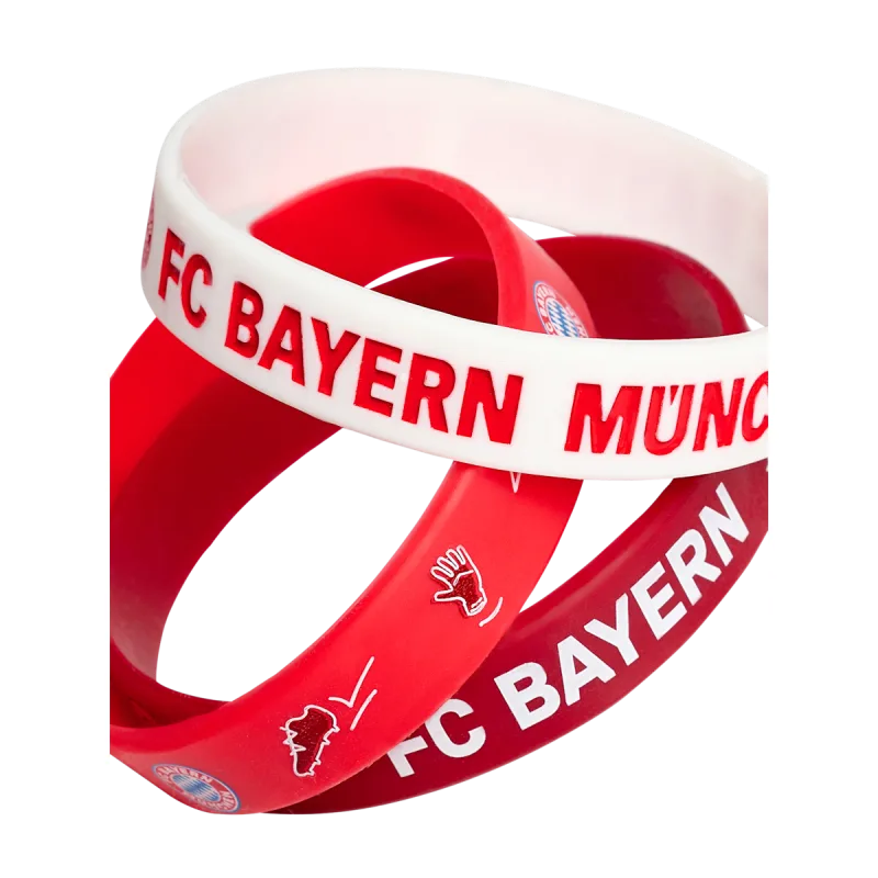 FC Bayern München - Bayern Mníchov náramky detské (3 ks v balení) - SKLADOM