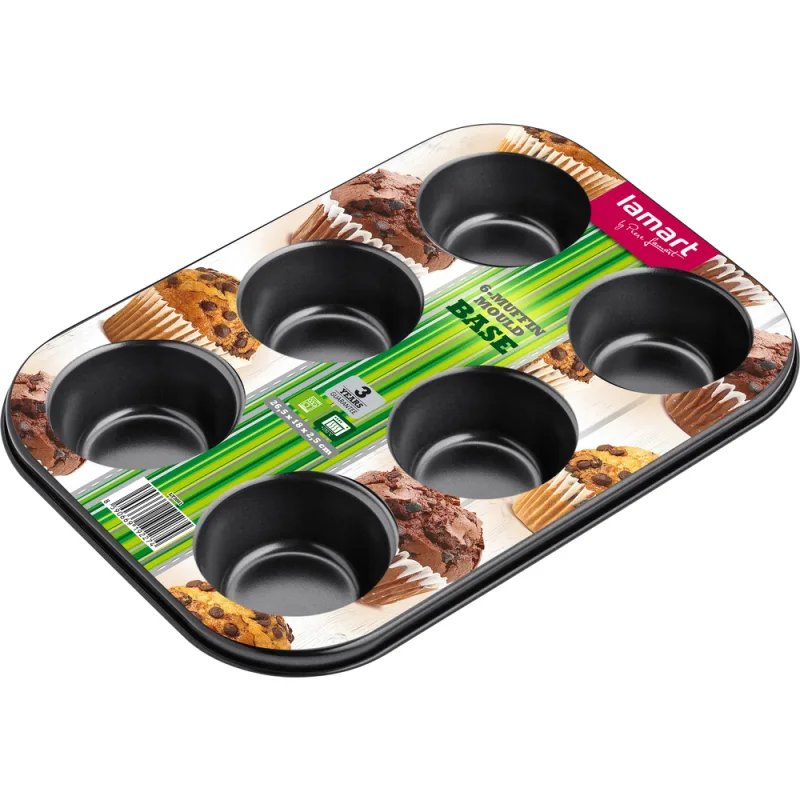 LT3071 Forma na 6 muffinů Lamart Base, 1 ks - E11A