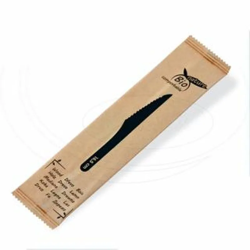 Nože dřevěné 16,5 cm jednotlivě hygienicky balené [100 ks] (40028)