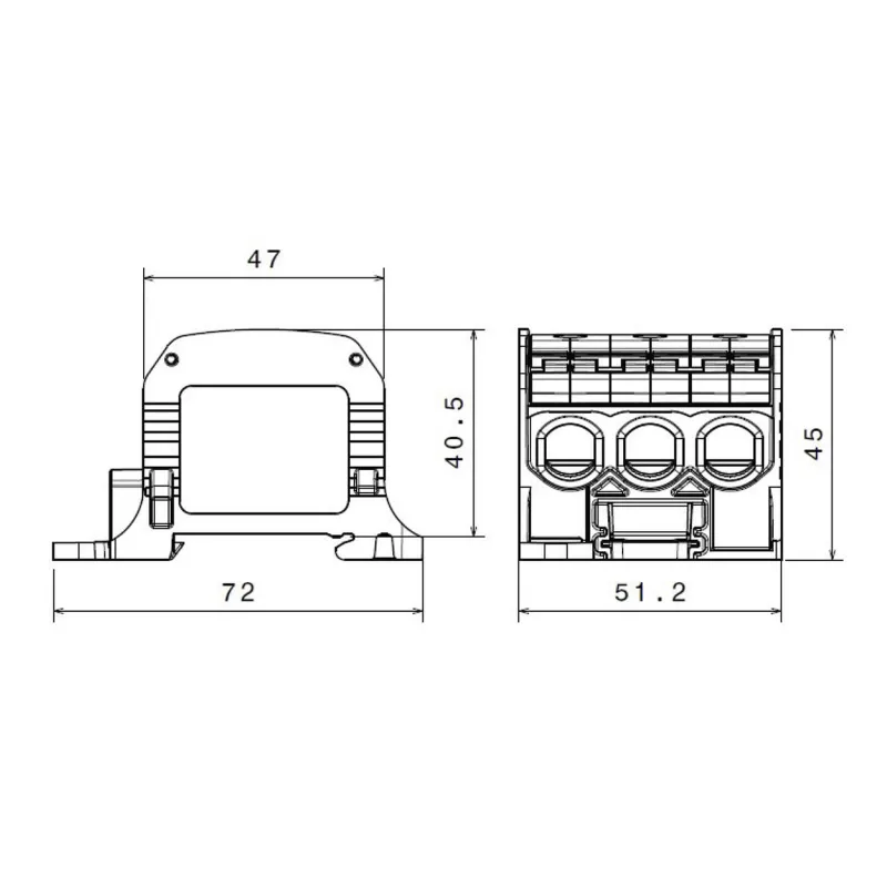 Univerzálna svorka SIMBLOCK STB 50-3 hnedá Al/Cu 3x50mm2 jednopólová, 6 otvorov