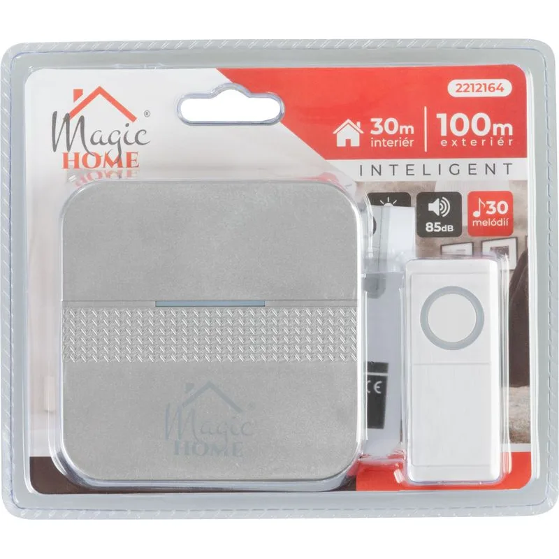 Domový zvonček MagicHome Intelligent4 – bezdrôtový, LED, IP44, 30 melódií