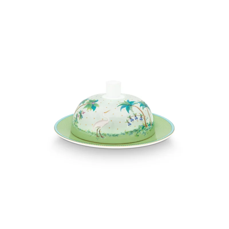 Pip Studio Jolie máselnička 17x8cm, zelená