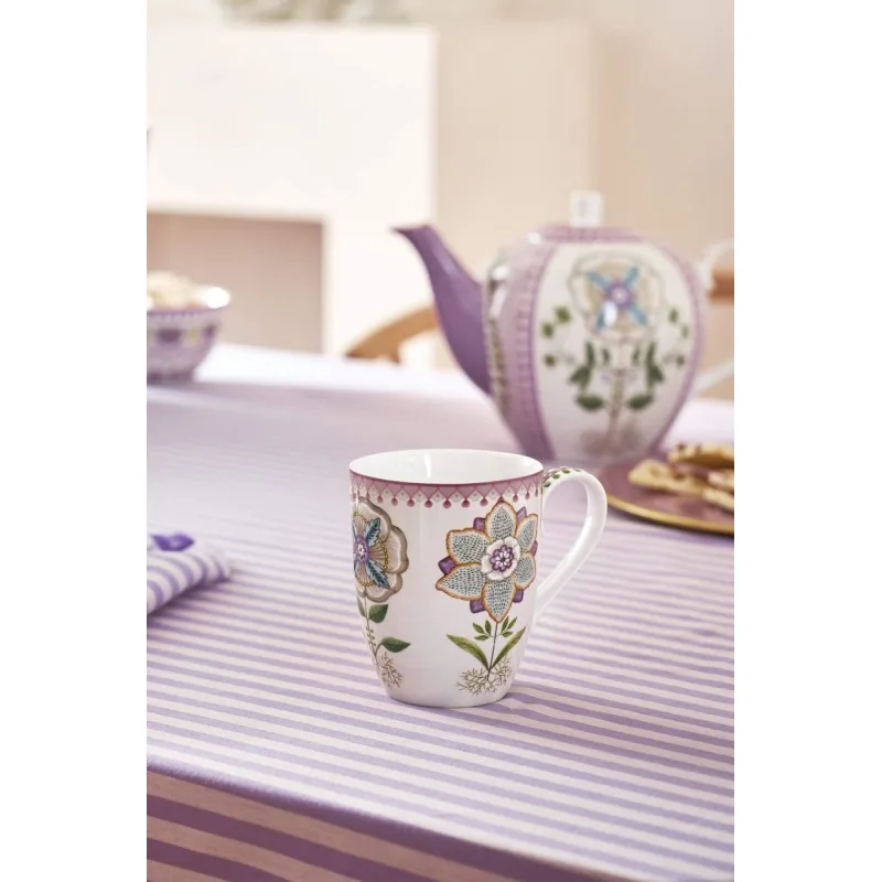 Pip Studio Lily & Lotus sada 2 hrnků 350ml, lila