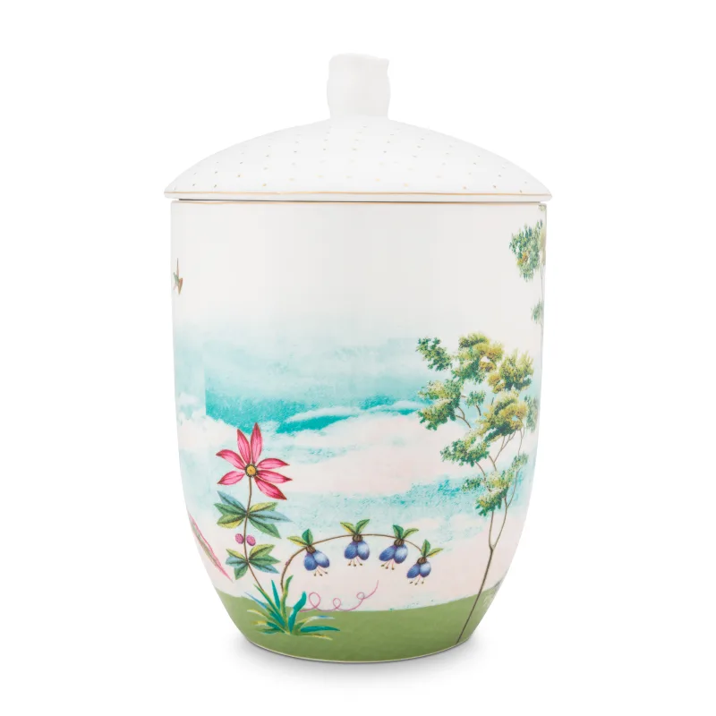 Pip Studio Jolie Heron skladovací dóza 1,5l, bílá