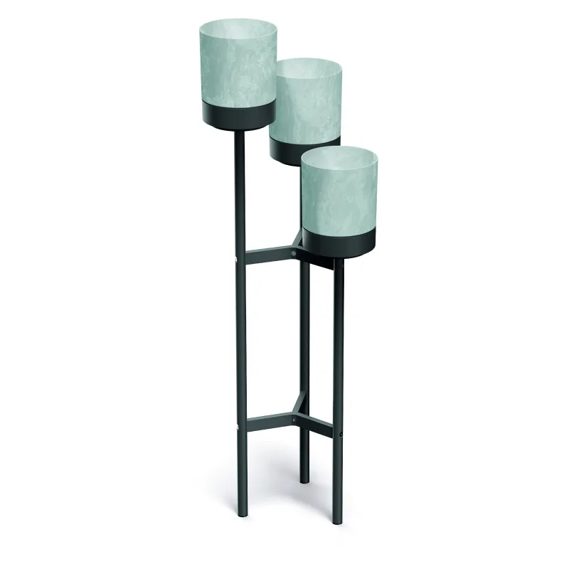 Prosperplast s.r.o. Stojan na kvety vrátane kvetináčov BLOOMIE STAND šedý betón 42cm IKD3H-422U