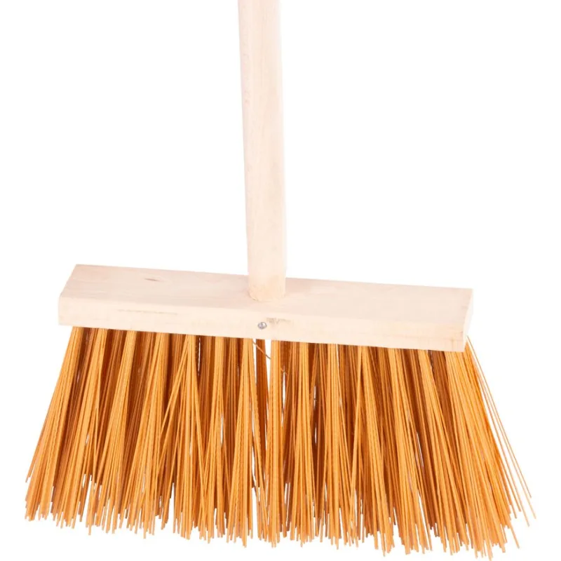 Metla Geco Indust Brown WH, 250 mm, priemyselná, hnedá, s násadou 1200 mm