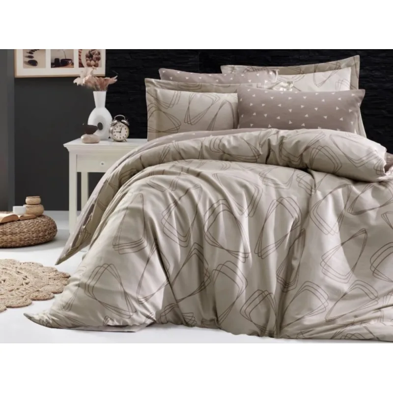 Brotex Obliečky Satén Rovena mocca 200x200/2x70x90 cm