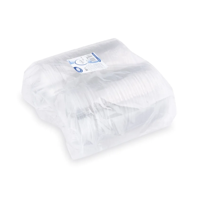 Miska kulatá průhledná s víčkem 375 ml (rPET) [50 ks] (77903)