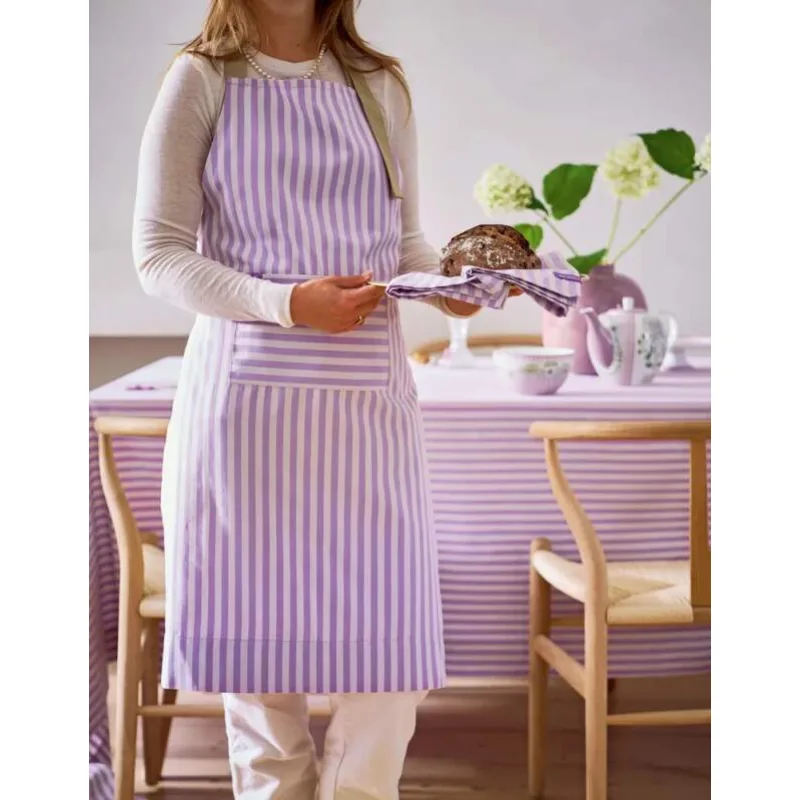 Pip Studio Stripes Lilac set 2ks látkových útěrek 65x65cm, lila