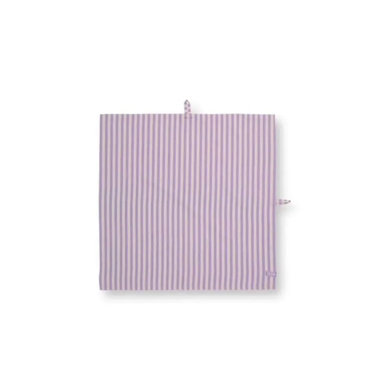Pip Studio Stripes Lilac set 2ks látkových útěrek 65x65cm, lila
