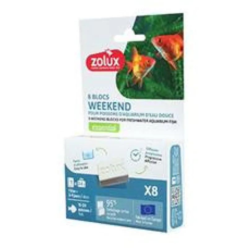 Blok krmný WEEKEND pro akv.ryby Zolux 8x7,5g