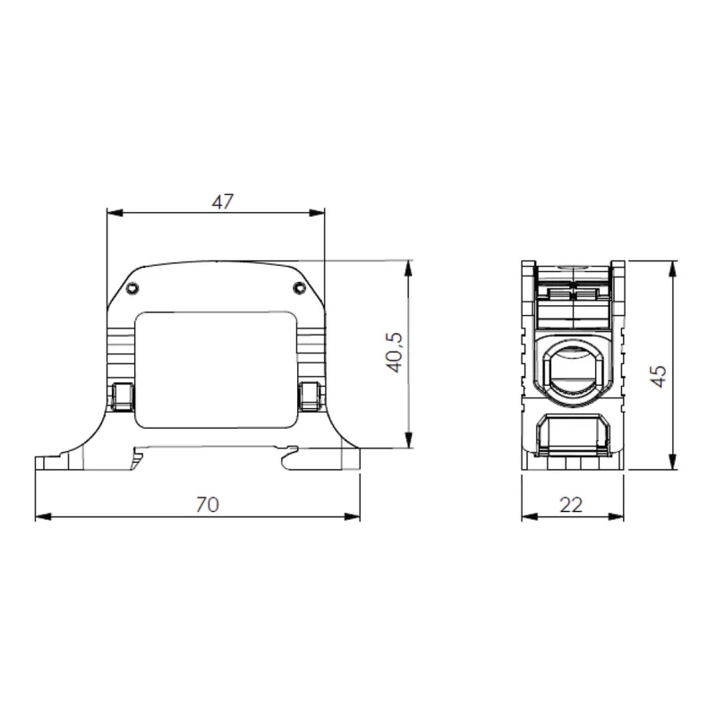 Univerzálna svorka SIMBLOCK STB 50 zelená Al/Cu 1x50mm2 jednopólová, 2 otvory