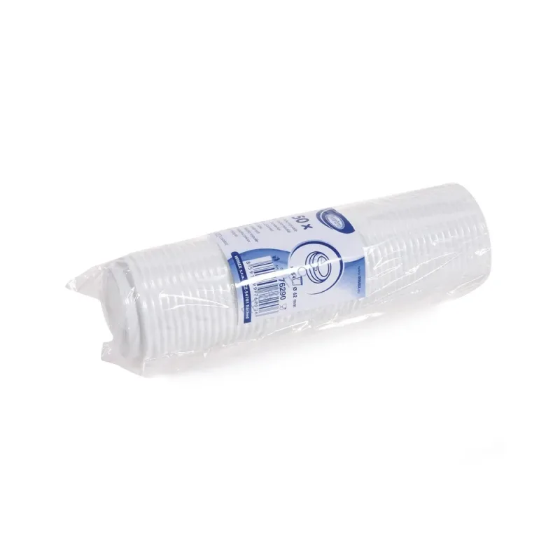 Víčko vypouklé bílé pro papírové kelímky Ø 62 mm [50 ks] (76290)